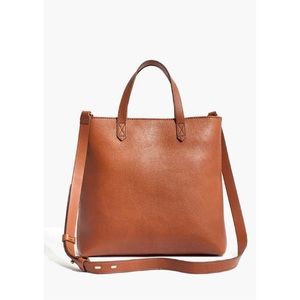 Madewell Zip-Top Transport Crossbody Bag in Saddle Leather